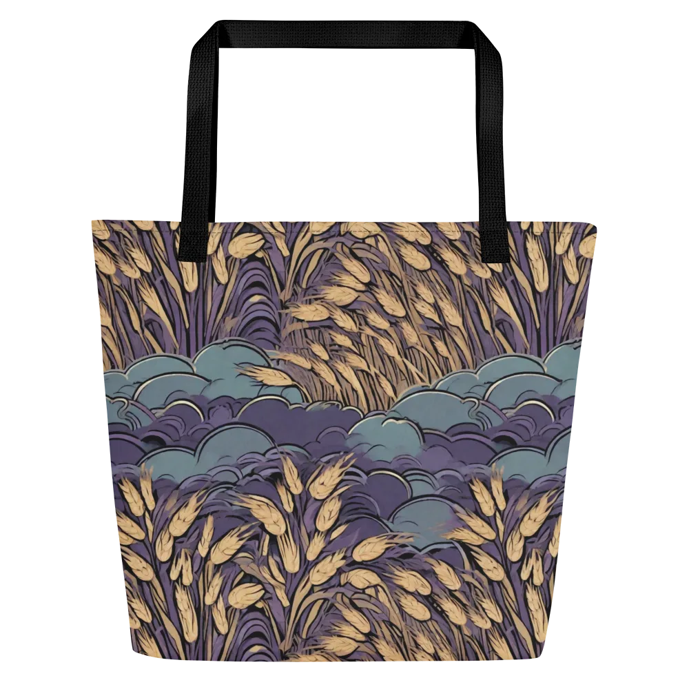 Lavender Harvest on Large Tote Bag W/ Pocket — Front
