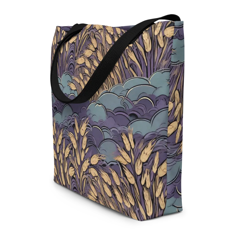 Lavender Harvest on Large Tote Bag W/ Pocket — Front