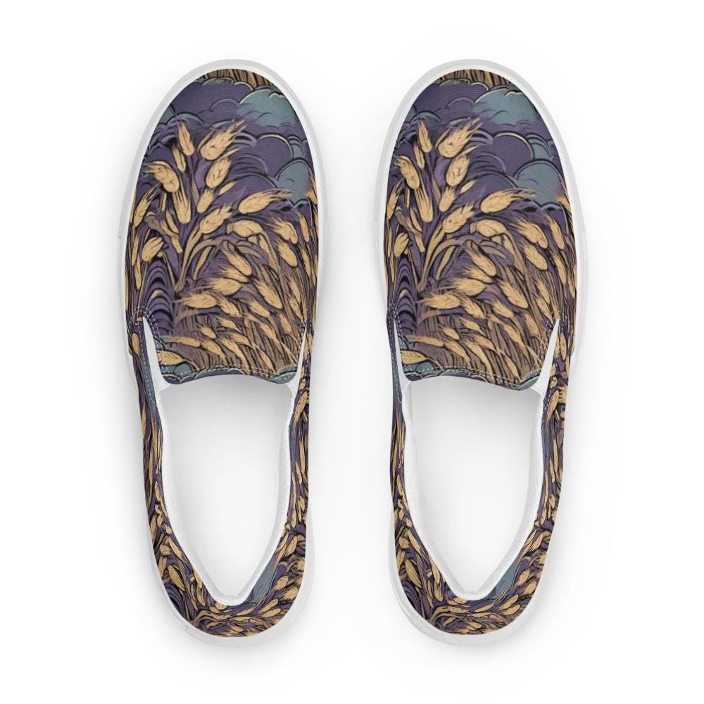 Lavender Harvest on Women's Slip-On Canvas Shoes — Front