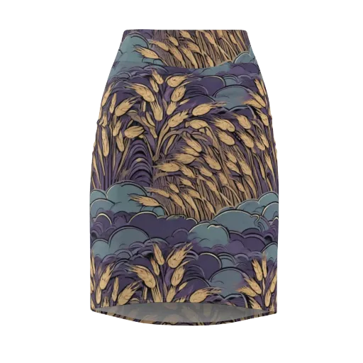 Lavender Harvest on a Pencil Skirt
