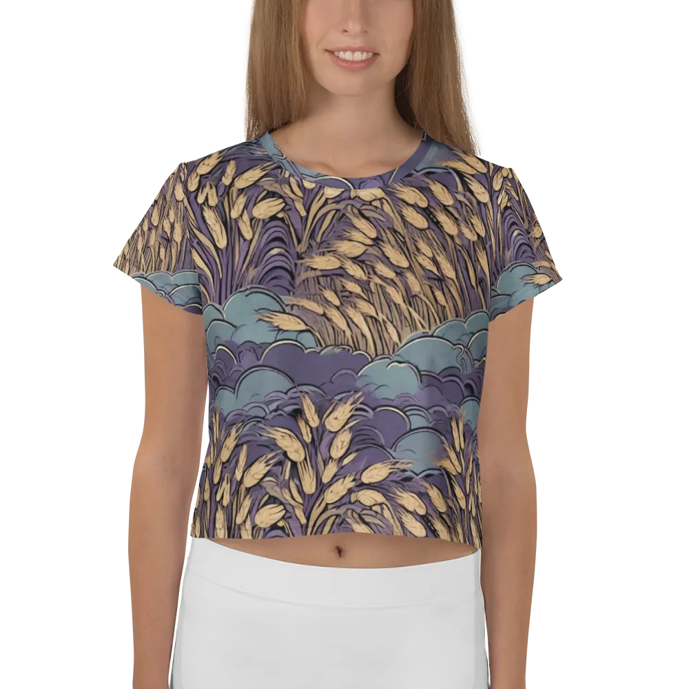 Lavender Harvest on Crop Tee — Front