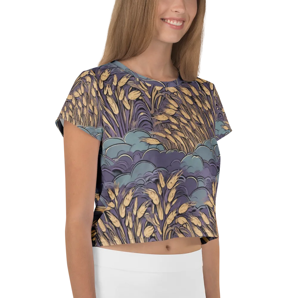 Lavender Harvest on Crop Tee — Right