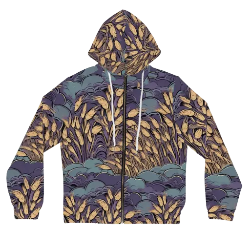 Lavender Harvest on a Women's Full-Zip Hoodie