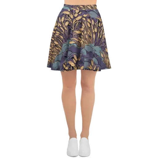 Lavender Harvest on a Skater Skirt