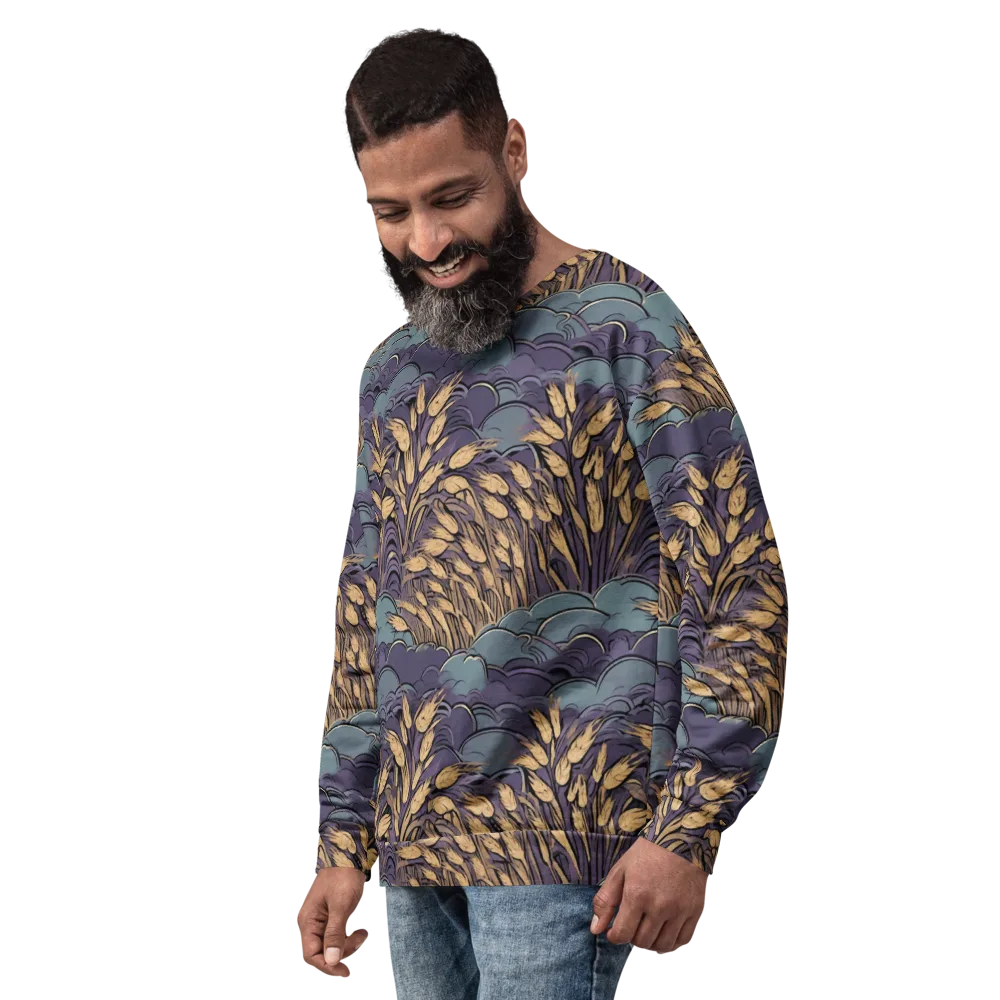 Lavender Harvest on Sweatshirt — Left Front
