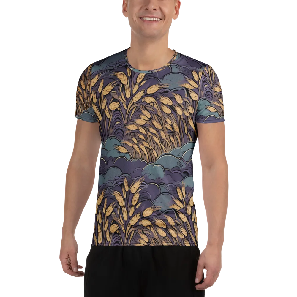 Lavender Harvest on Men's Athletic T-Shirt — Front