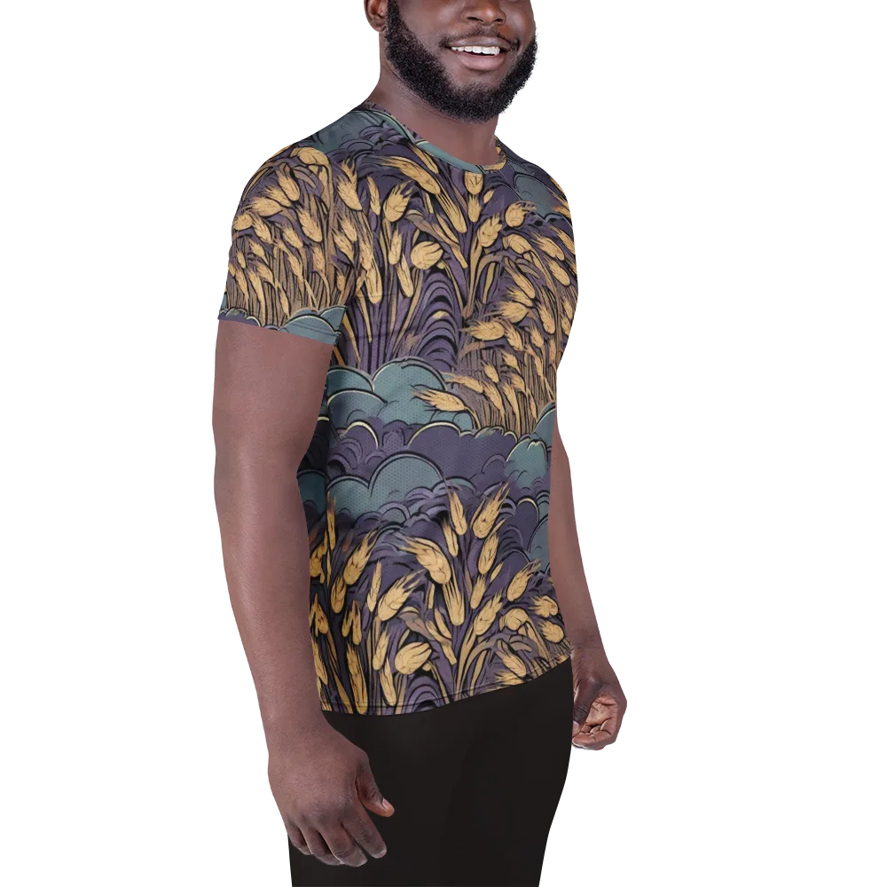 Lavender Harvest on Men's Athletic T-Shirt — Right