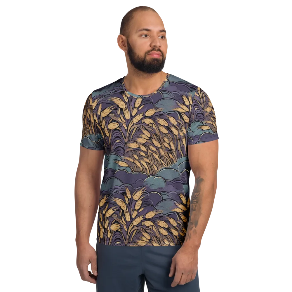 Lavender Harvest on Men's Athletic T-Shirt — Front