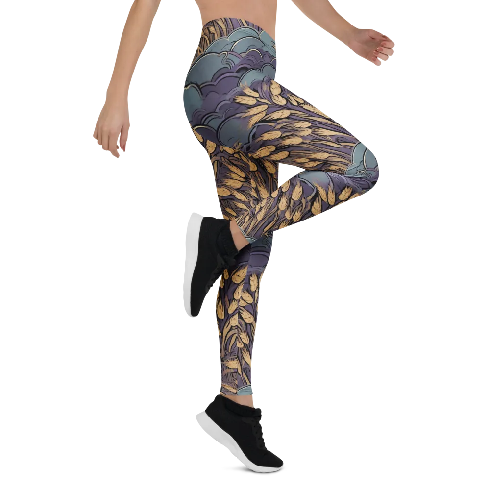 Lavender Harvest on Leggings — Right