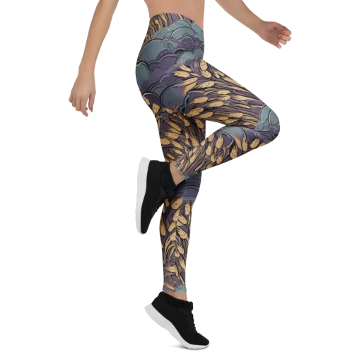 Lavender Harvest on a Leggings