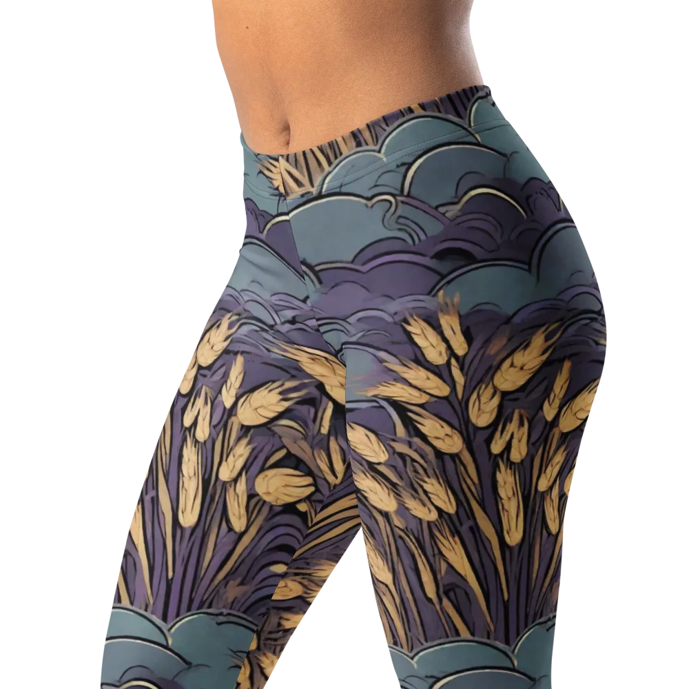 Lavender Harvest on Leggings — Left Front