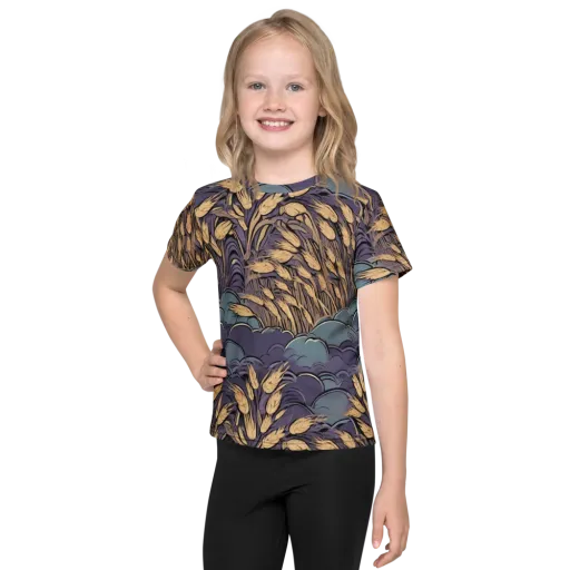Lavender Harvest on a Kids Crew Neck T-Shirt