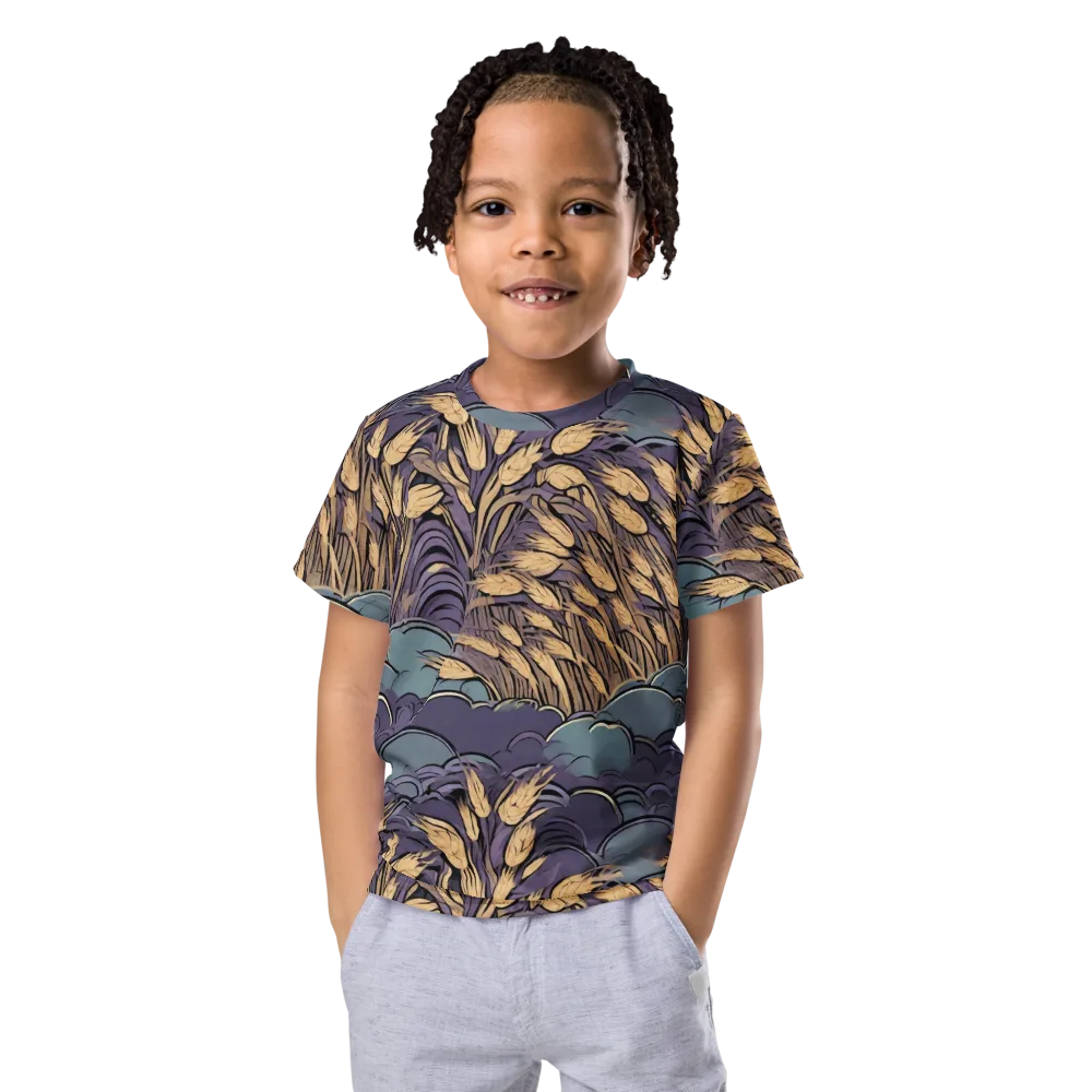 Lavender Harvest on Kids Crew Neck T-Shirt — Front