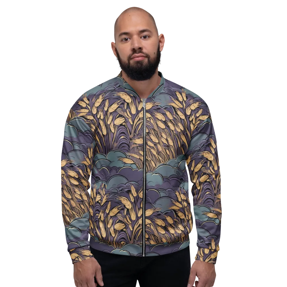 Lavender Harvest on Bomber Jacket — Front