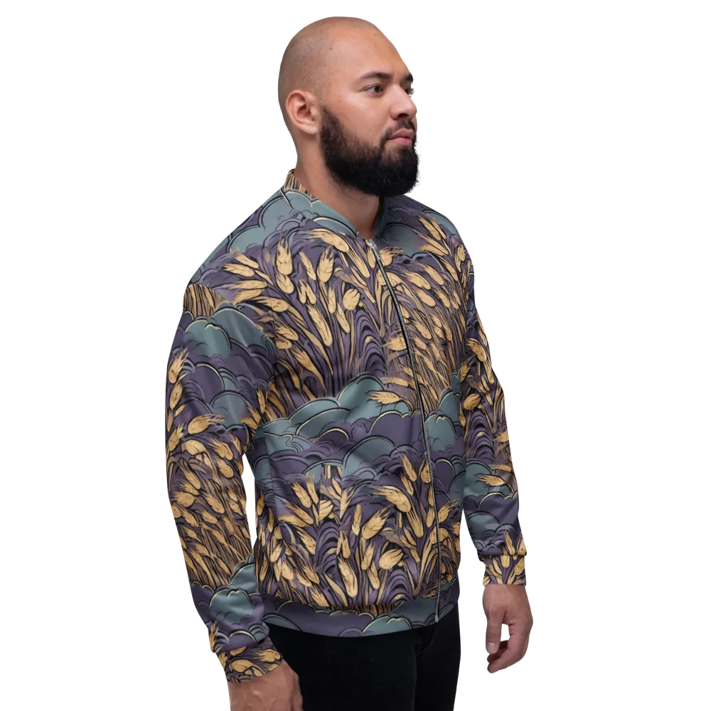 Lavender Harvest on Bomber Jacket — Right