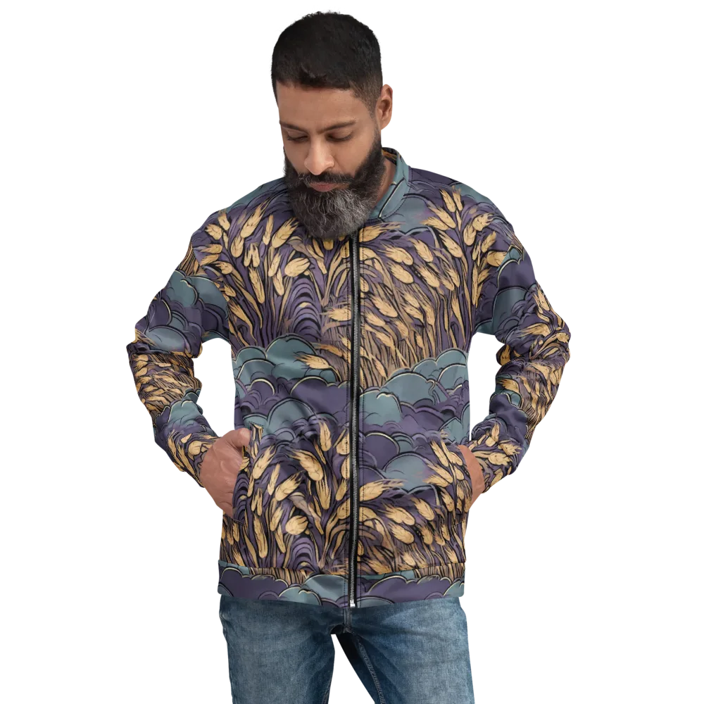 Lavender Harvest on Bomber Jacket — Front
