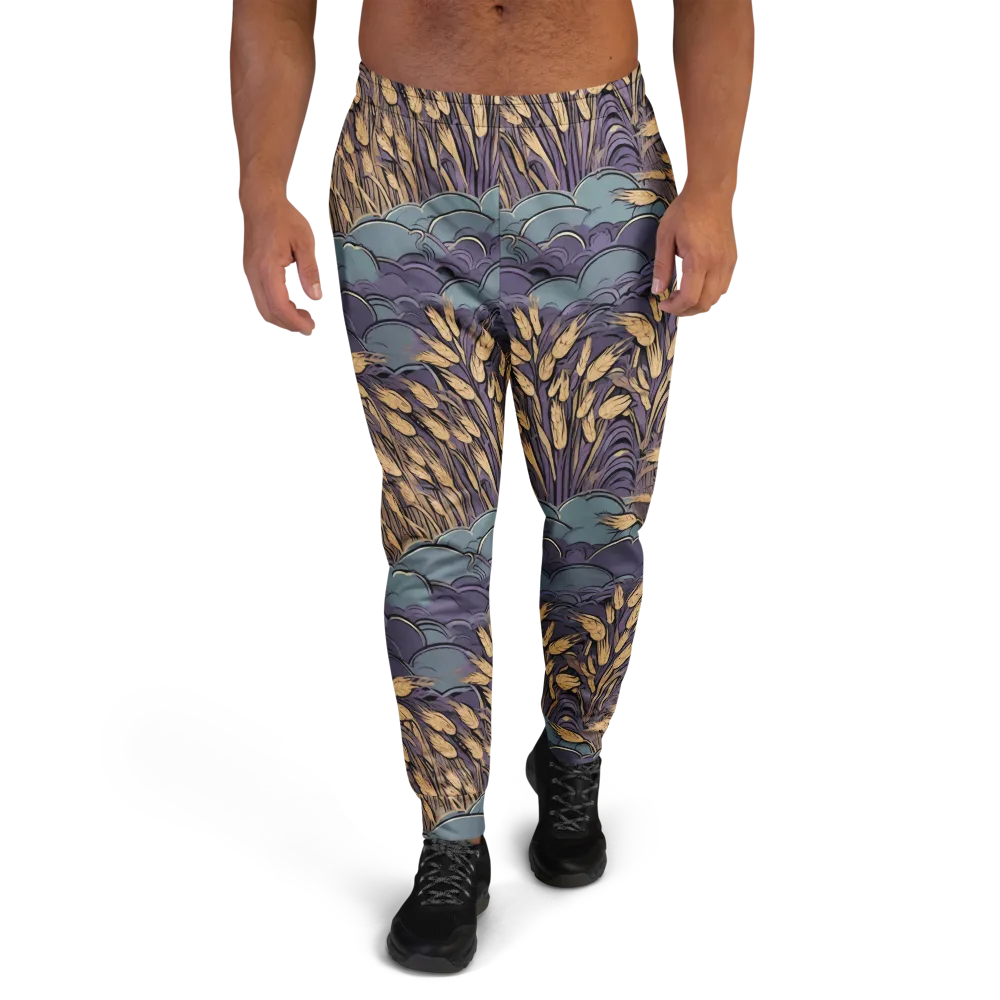 Lavender Harvest on Men's Joggers — Front