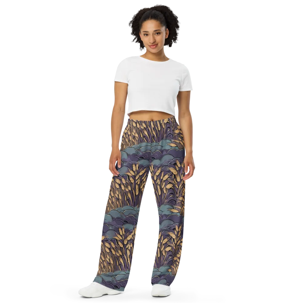 Lavender Harvest on Wide-Leg Pants — Front