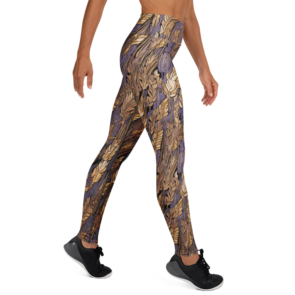 Amethyst Wheat on Yoga Leggings — Right