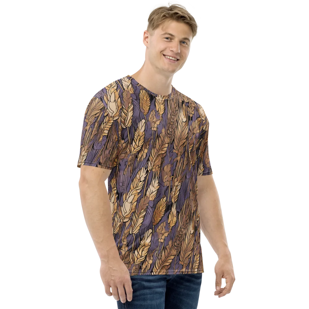 Amethyst Wheat on Men's Crew Neck T-Shirt — Right