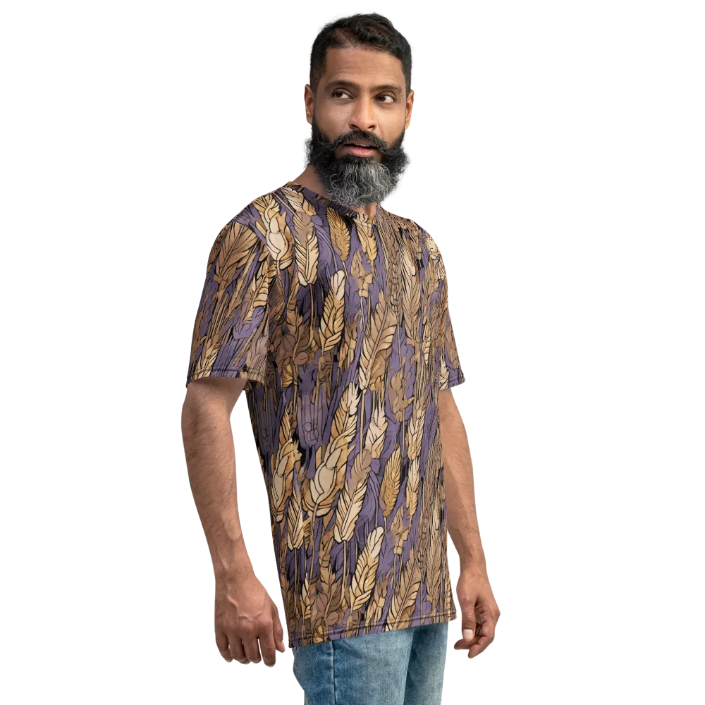 Amethyst Wheat on Men's Crew Neck T-Shirt — Right