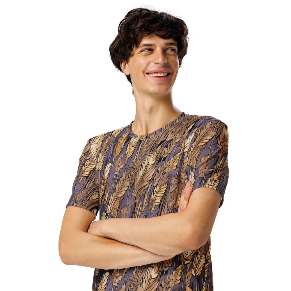 Amethyst Wheat on Men's Crew Neck T-Shirt — Left Front