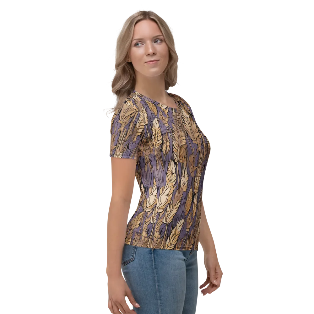 Amethyst Wheat on Women's Crew Neck T-Shirt — Right