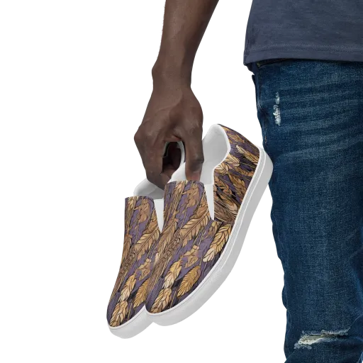 Amethyst Wheat on a Men's Slip-On Canvas Shoes