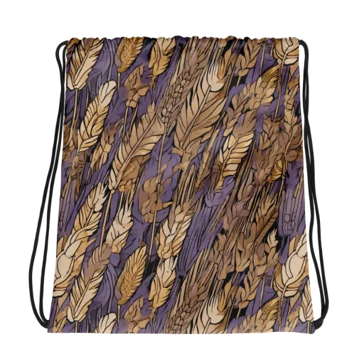 Amethyst Wheat on a Drawstring Bag