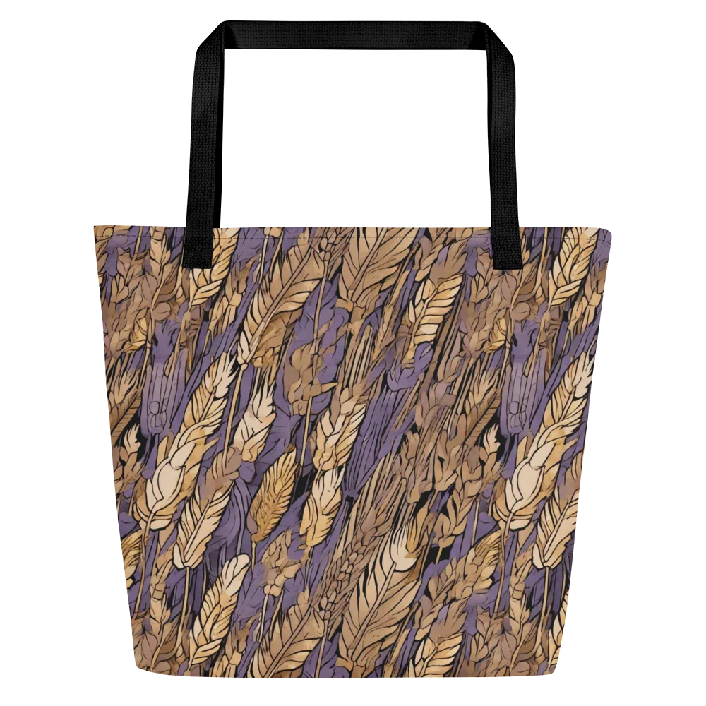 Amethyst Wheat on Large Tote Bag W/ Pocket — Front