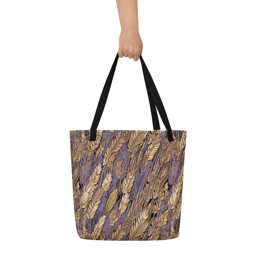 Amethyst Wheat on Large Tote Bag W/ Pocket — Front