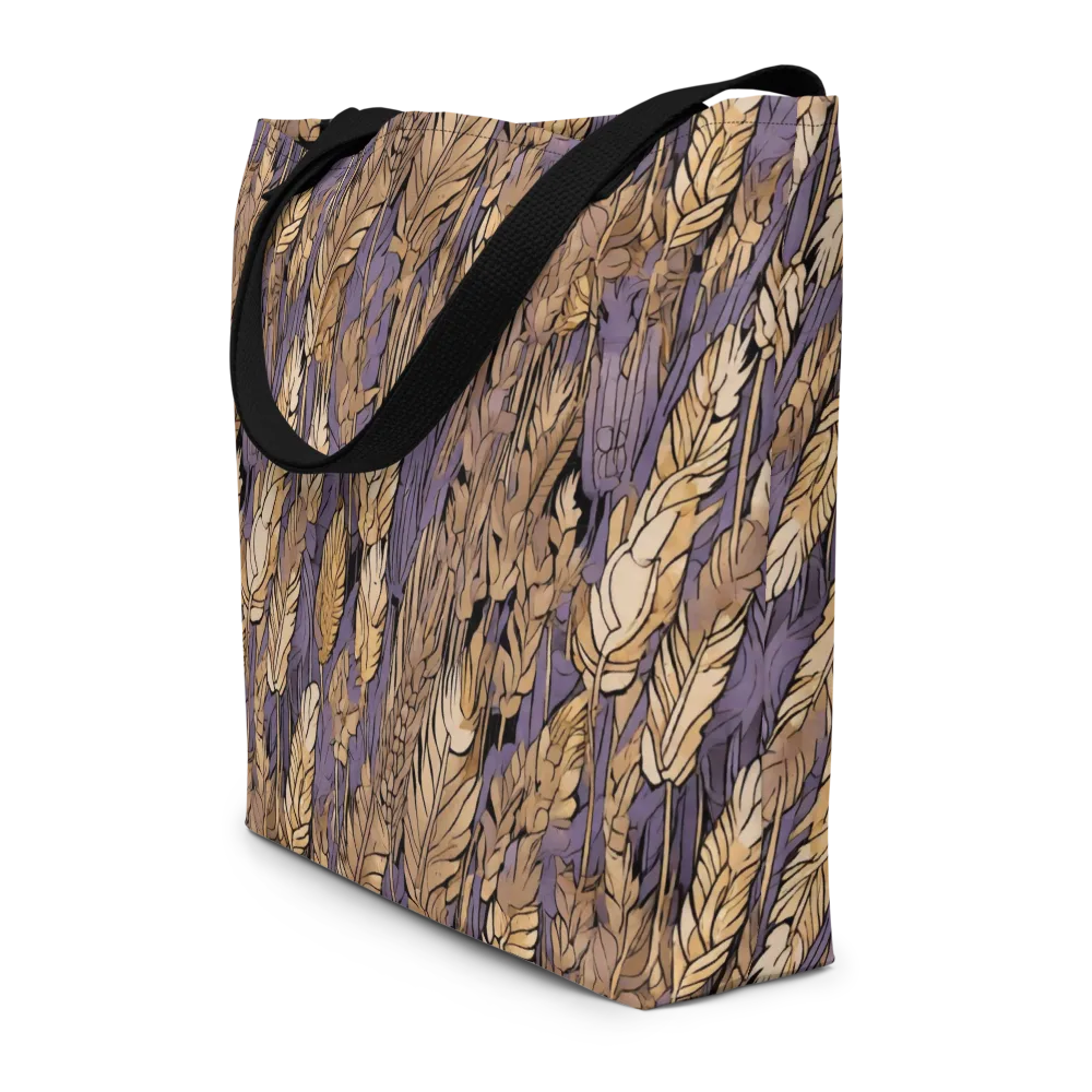 Amethyst Wheat on Large Tote Bag W/ Pocket — Front