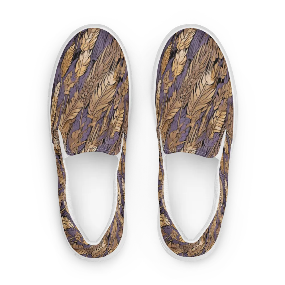 Amethyst Wheat on Women's Slip-On Canvas Shoes — Front