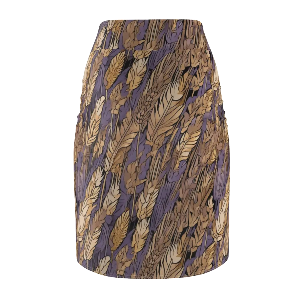 Amethyst Wheat on Pencil Skirt — Back