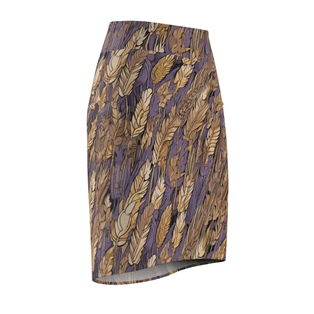 Amethyst Wheat on Pencil Skirt — Front Side