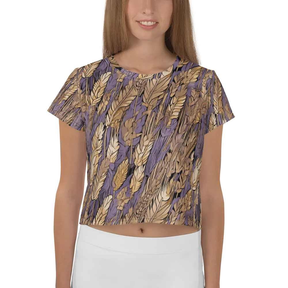 Amethyst Wheat on Crop Tee — Front