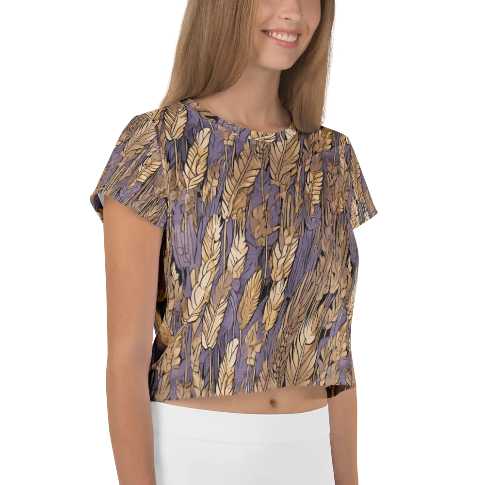 Amethyst Wheat on Crop Tee — Right