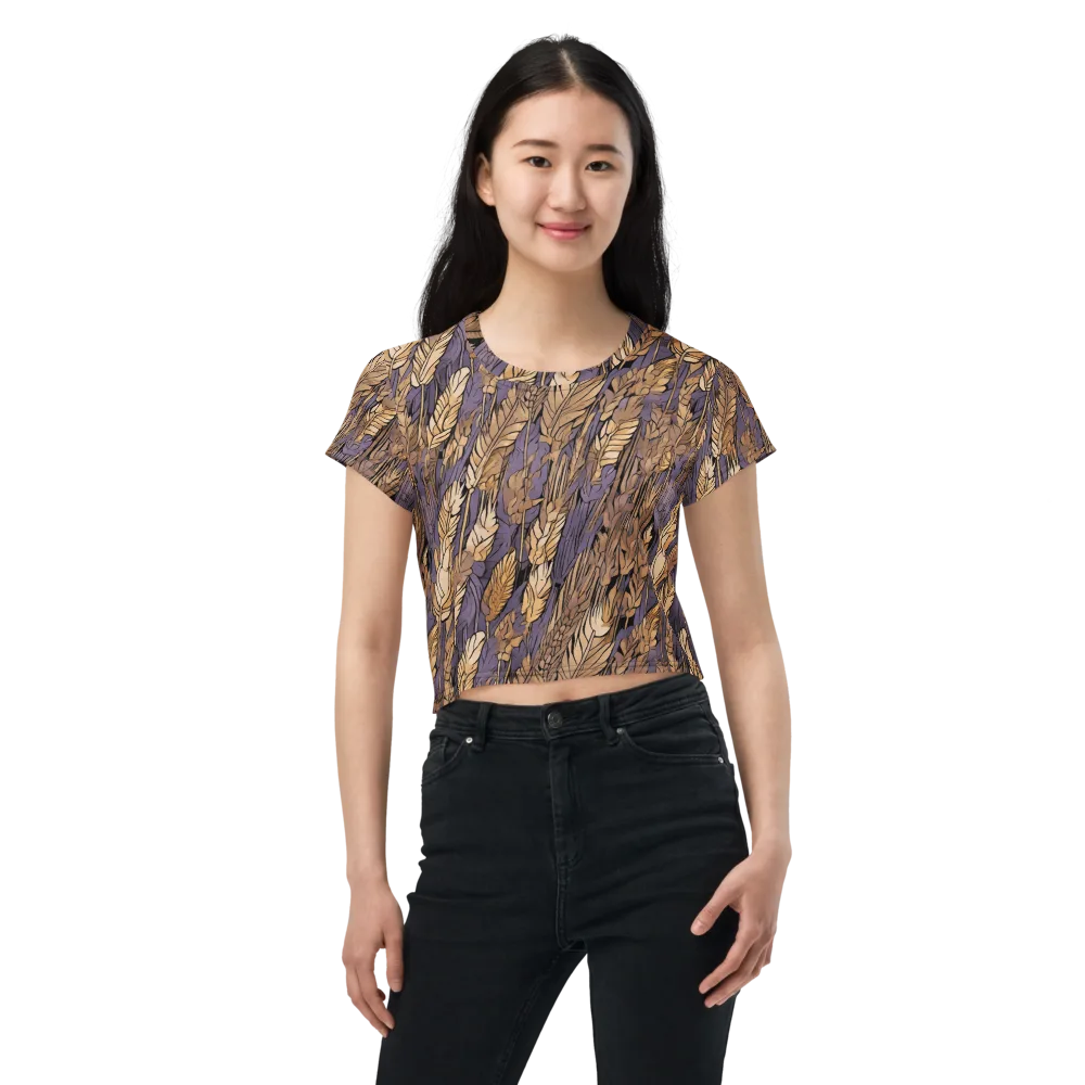 Amethyst Wheat on Crop Tee — Front