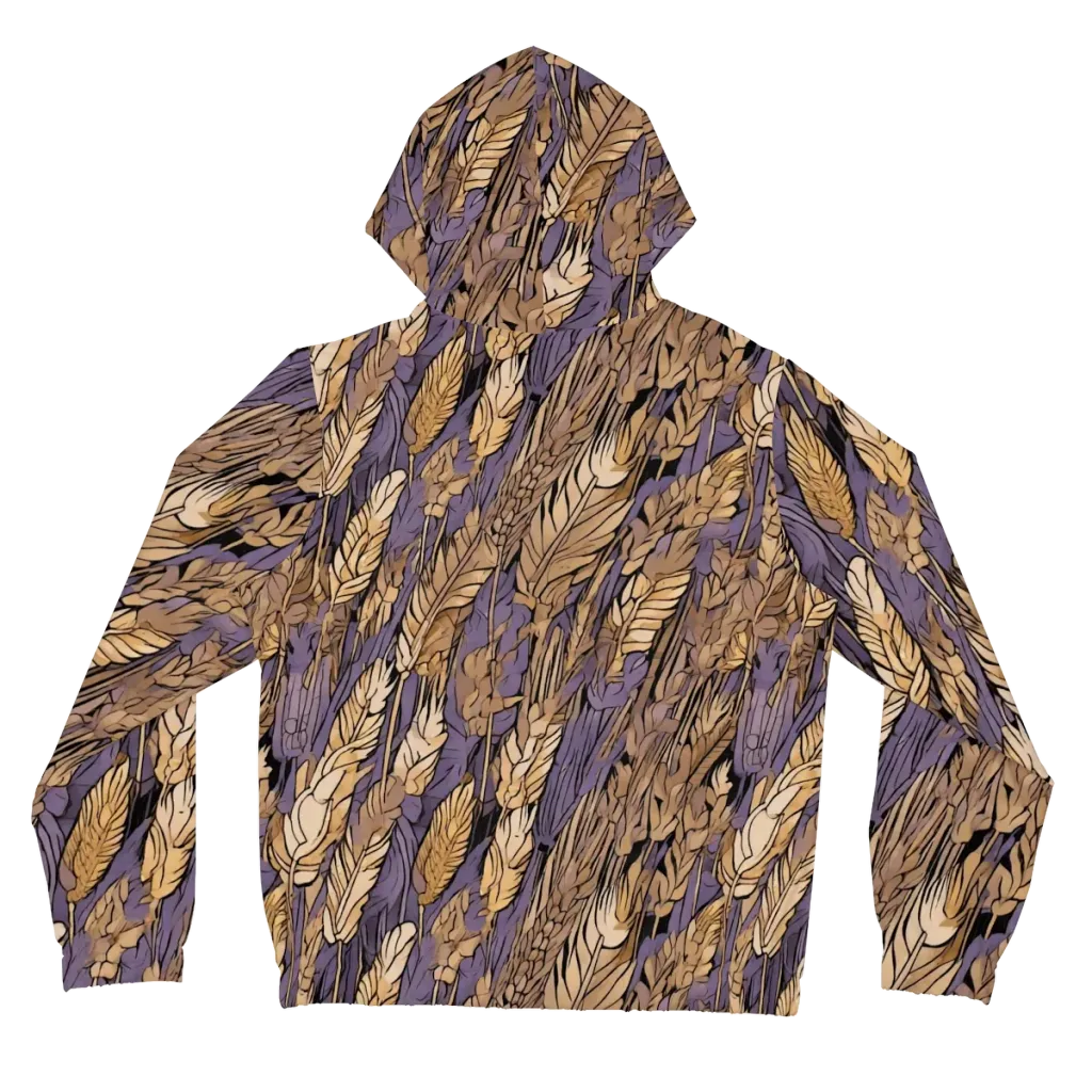 Amethyst Wheat on Women's Full-Zip Hoodie — Back