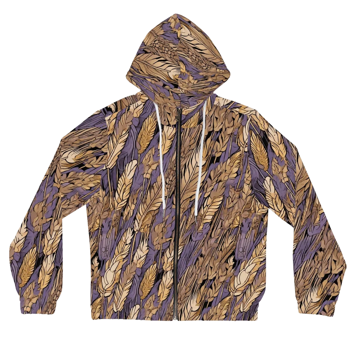 Amethyst Wheat on Women's Full-Zip Hoodie — Front