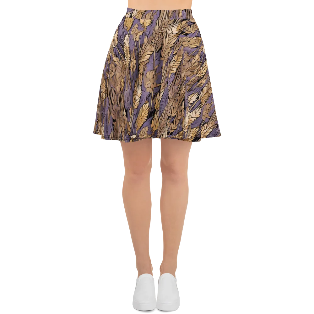 Amethyst Wheat on Skater Skirt — Front