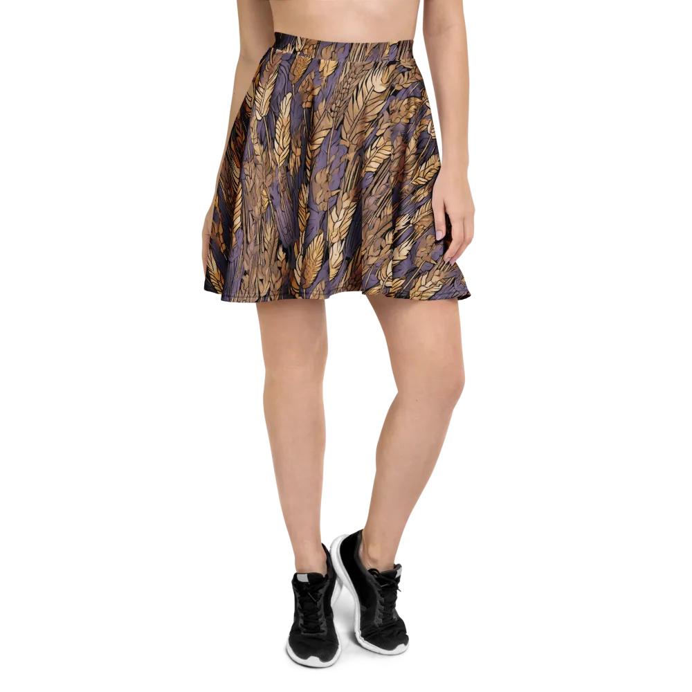 Amethyst Wheat on Skater Skirt — Front