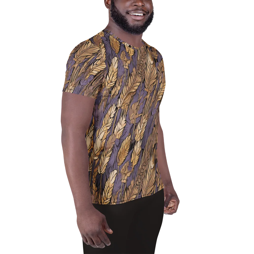 Amethyst Wheat on Men's Athletic T-Shirt — Right