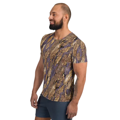 Amethyst Wheat on a Men's Athletic T-Shirt