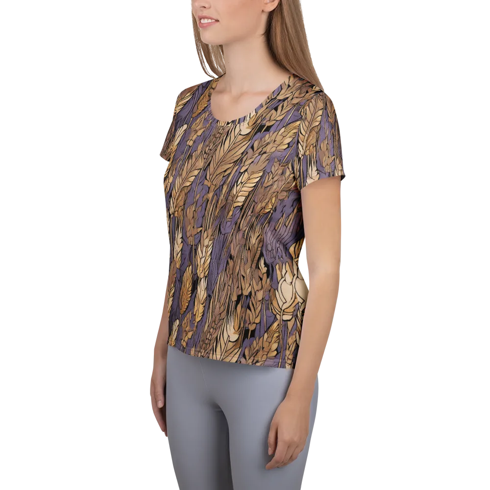 Amethyst Wheat on Women's Athletic T-Shirt — Left