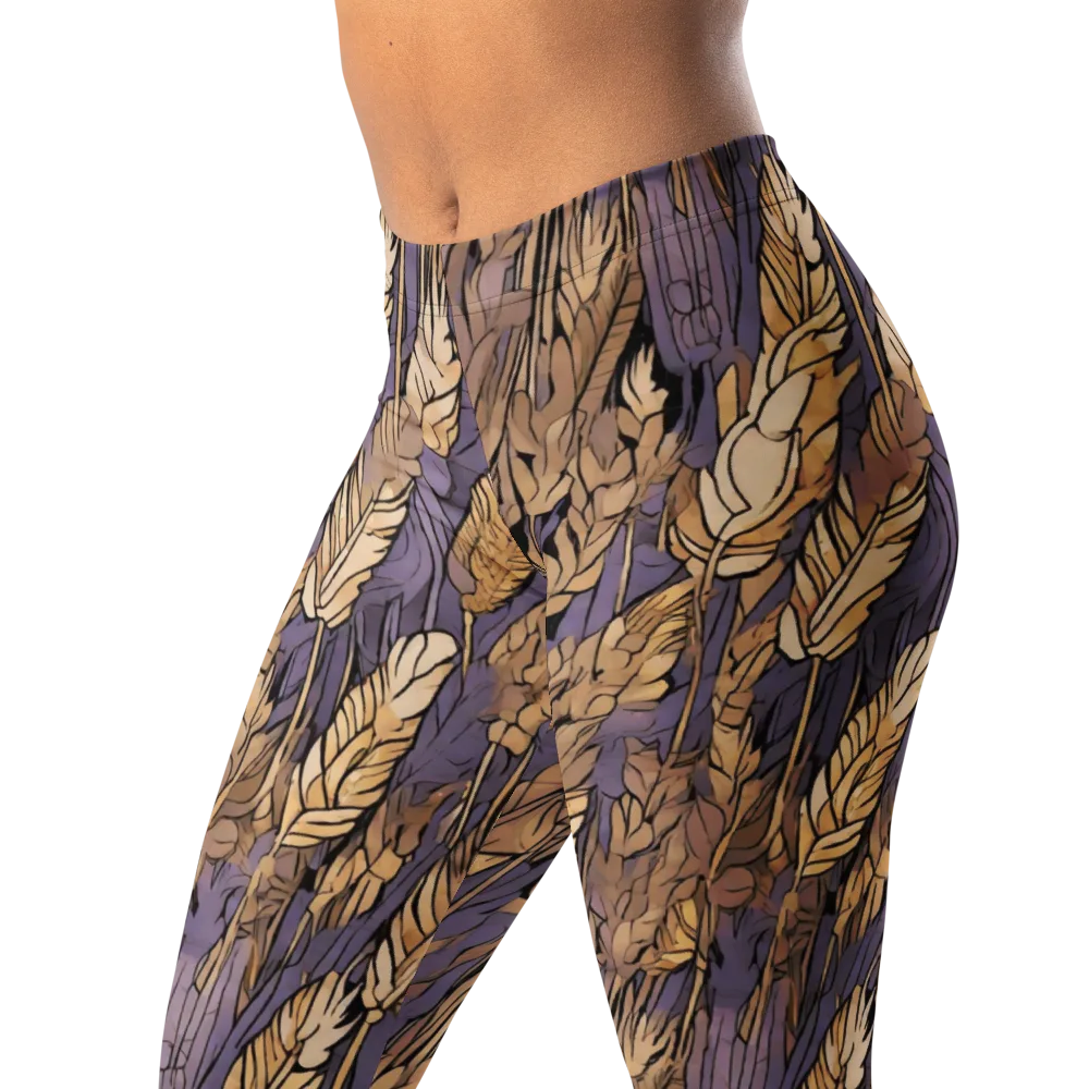 Amethyst Wheat on Leggings — Left Front
