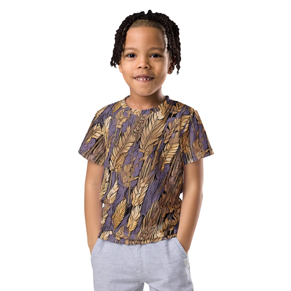 Amethyst Wheat on Kids Crew Neck T-Shirt — Front