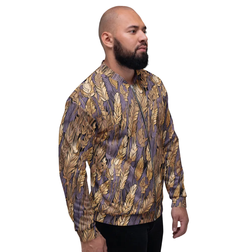 Amethyst Wheat on Bomber Jacket — Right