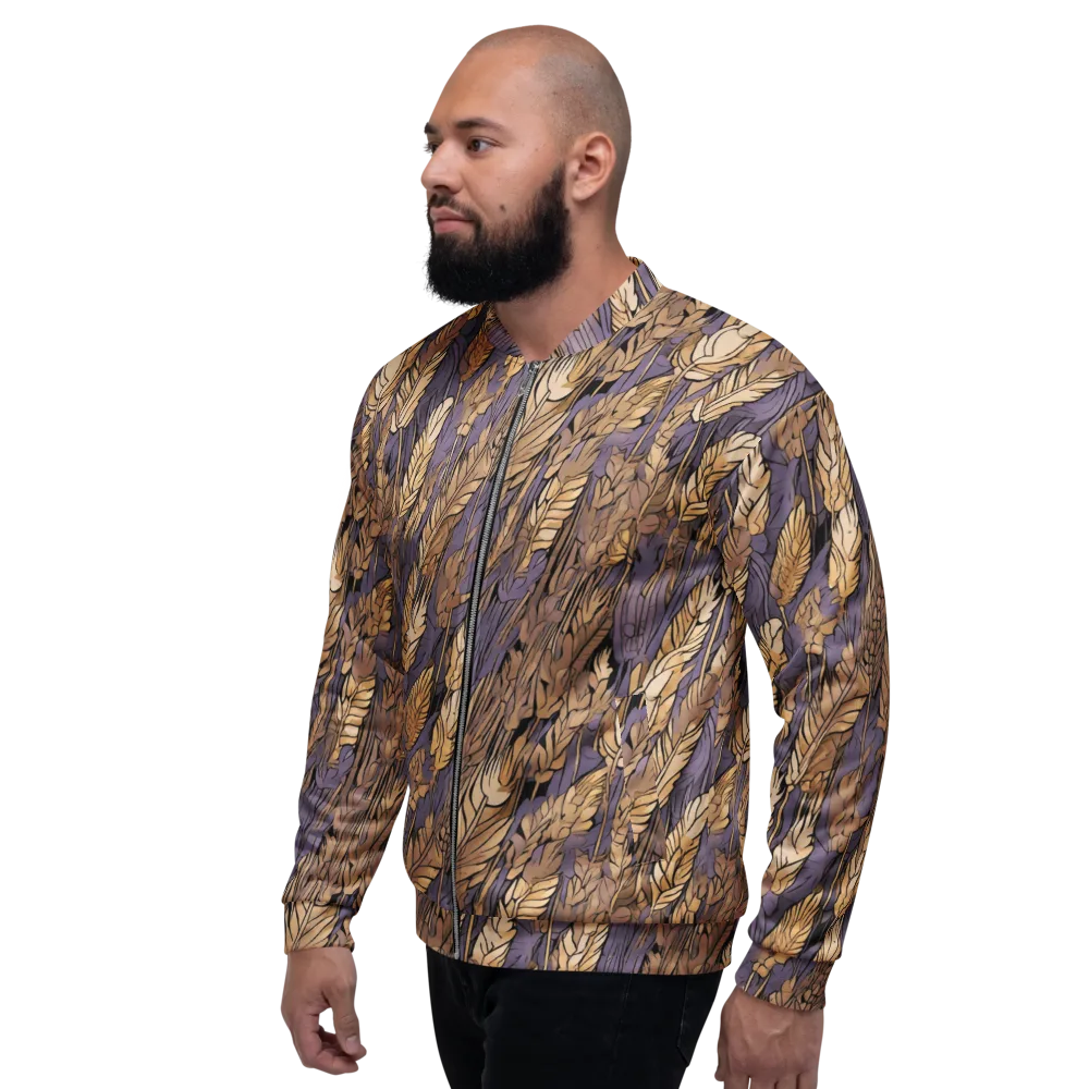 Amethyst Wheat on Bomber Jacket — Left
