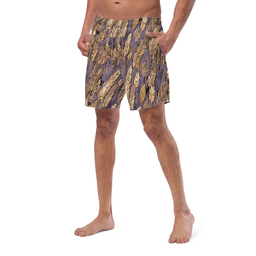 Amethyst Wheat on Swim Trunks — Left Front